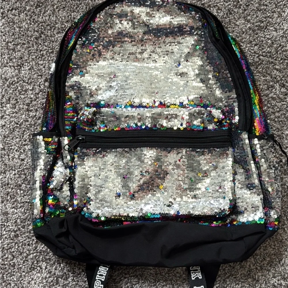 PINK vs Multicolor Sequin Backpack - Picture 8 of 9